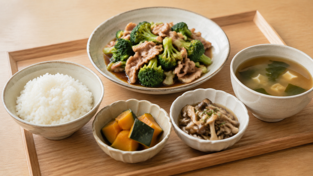 野菜を取り入れた作り置き献立のイメージ